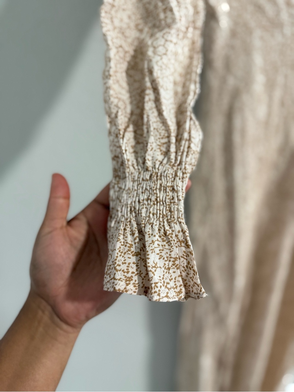 Style Rack Cream Floral V-Neck Long Sleeve Dress - Picture 8 of 9